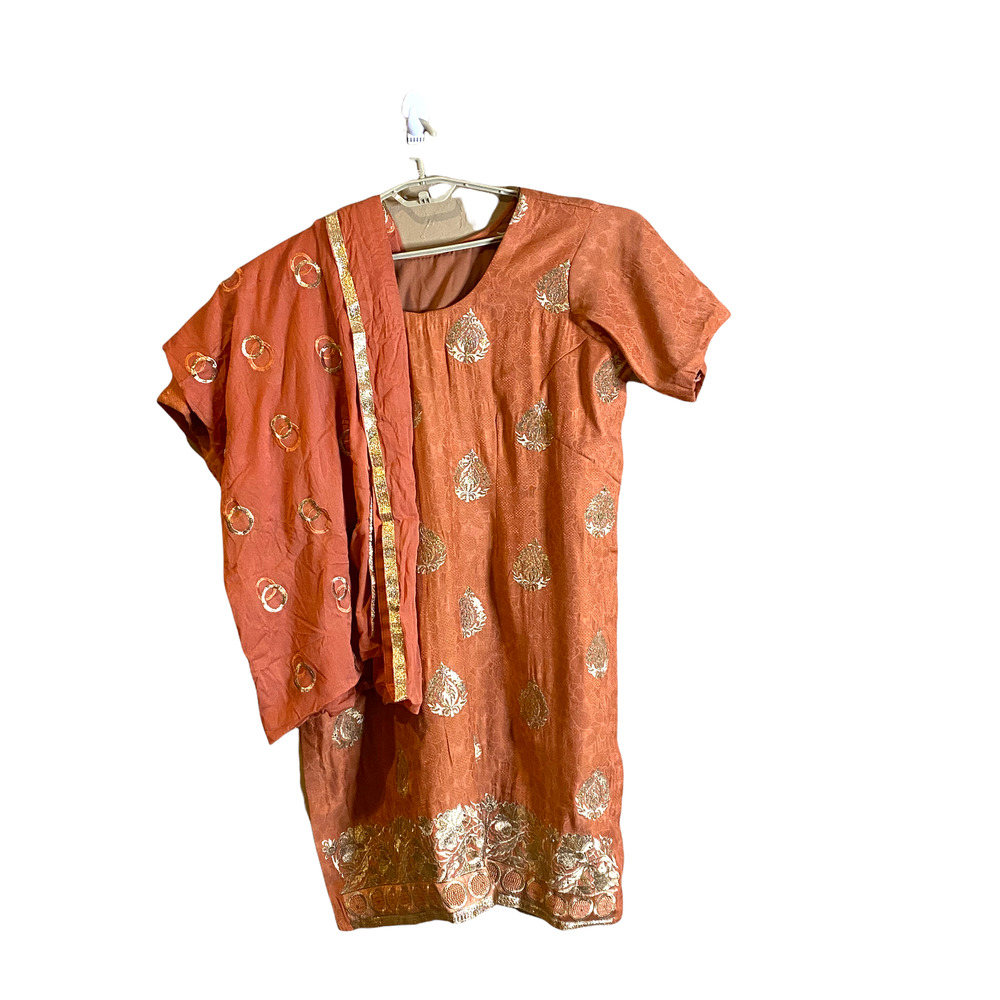 3 Piece India Pants Suit - Gagra Choli - Med/Large Size